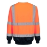 Sweatshirt bicolore haute visibilité classe 3 Orange/marine – Portwest B306