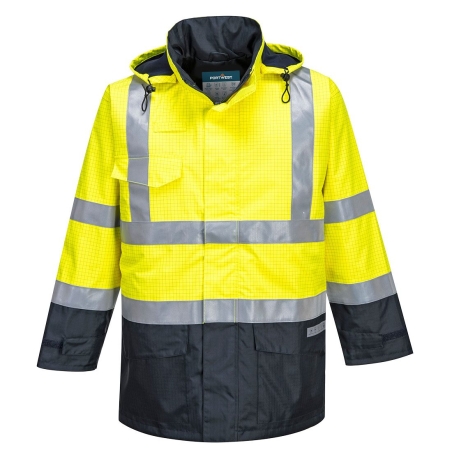 Parka haute visibilité multirisques imperméable ignifugée Jaune/marine – Portwest S779