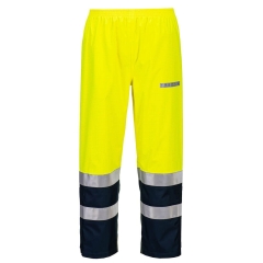 Pantalon de pluie haute visibilité Bizflame multi-risques Jaune/marine – Portwest FR410