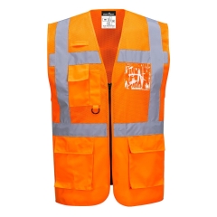Gilet haute visibilité en maille respirante classe 1 Orange – Portwest C496