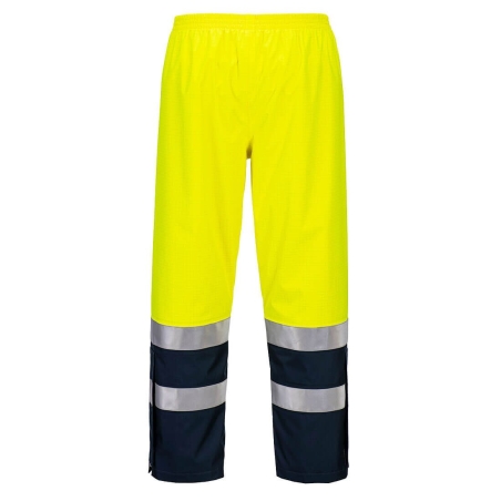 Pantalon de pluie haute visibilité Bizflame multi-risques Jaune/marine – Portwest FR410