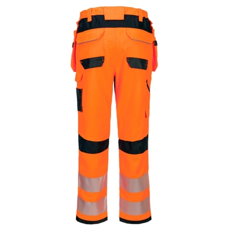 Pantalon holster haute visibilité ignifugé antistatique arc électrique Orange/noir – Portwest FR415