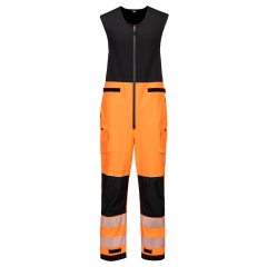 Salopette imperméable haute visibilité 3 couches classe 2 Orange/noir – Portwest T150