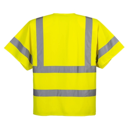 Gilet zippé demi-manches haute visibilité classe 2/3 Jaune – Portwest C372