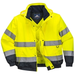 Blouson aviateur 2-en-1 haute visibilité classe 3 Jaune – Portwest C468