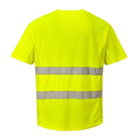 T-shirt de travail aéré haute visibilité avec empiècements mesh Jaune – Portwest C394