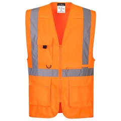 Gilet haute visibilité Executive avec poche tablette Orange – Portwest C357
