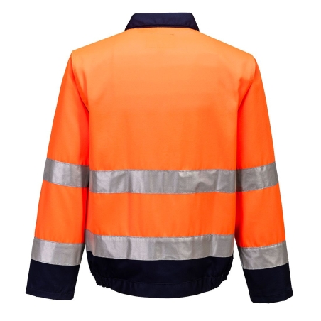 Veste haute visibilité polycoton coupe contemporaine classe 3 Orange/marine – Portwest TX70