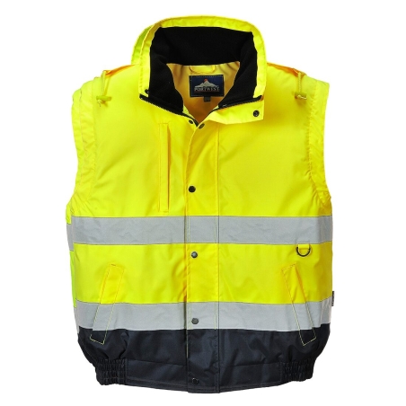 Blouson aviateur 2-en-1 haute visibilité classe 3 Jaune – Portwest C468