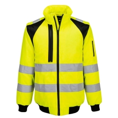 Bombers haute visibilité 2 en 1 avec doublure polaire amovible Jaune/noir – Portwest CD898