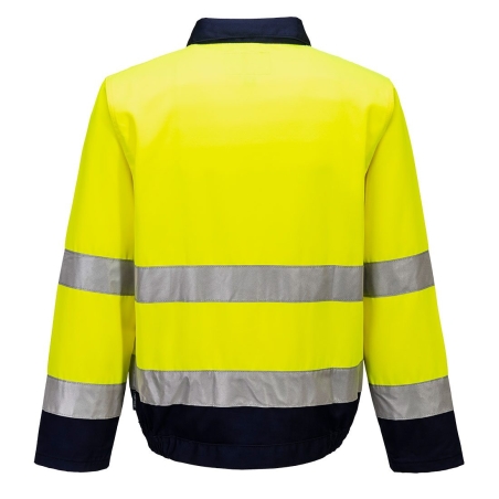 Veste haute visibilité polycoton coupe contemporaine classe 3 Jaune/marine – Portwest TX70