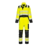 Combinaison de travail Modaflame ignifugée haute visibilité Jaune/noir – Portwest FR507