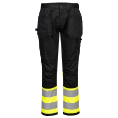 Pantalon haute visibilité classe 1 bandes réfléchissantes Jaune/noir – Portwest CD858