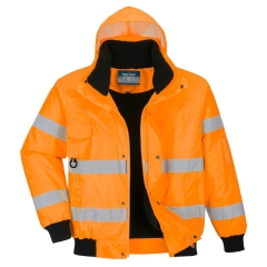 Blouson bomber haute visibilité 3 en 1 avec capuche amovible Orange – Portwest C467
