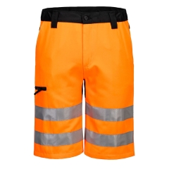 Bermuda haute visibilité stretch éco-conçu Orange/noir – Portwest CD899