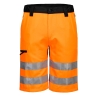 Bermuda haute visibilité stretch éco-conçu Orange/noir – Portwest CD899