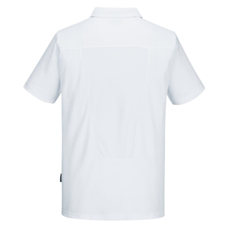 Polo de cuisine manches courtes 100% coton panel mesh dos Blanc – Portwest C211