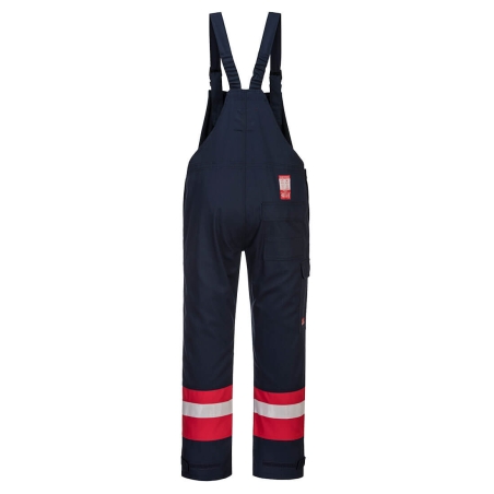 Cotte à bretelles bicolore ignifugée antistatique arc électrique Marine – Portwest FR57