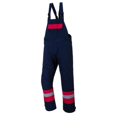 Cotte à bretelles bicolore ignifugée antistatique arc électrique Marine – Portwest FR57