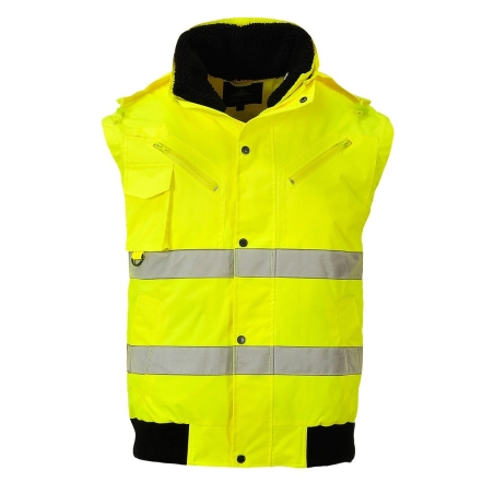 Blouson bomber haute visibilité 3 en 1 avec capuche amovible Jaune – Portwest C467