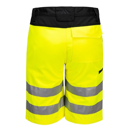 Bermuda haute visibilité stretch éco-conçu Jaune/noir – Portwest CD899