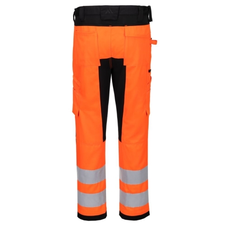 Pantalon haute visibilité éco-conçu stretch WX2 multipoches Orange/noir – Portwest CD848