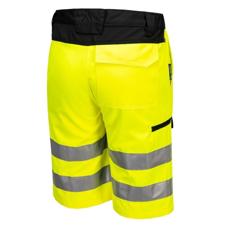 Bermuda haute visibilité stretch éco-conçu Jaune/noir – Portwest CD899