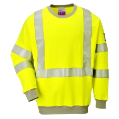 Sweatshirt ignifugé haute visibilité classe 3 arc électrique Jaune – Portwest FR72