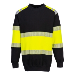 Sweat-shirt ignifugé antistatique haute visibilité classe 1 Jaune/noir – Portwest FR716