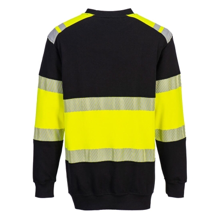 Sweat-shirt ignifugé antistatique haute visibilité classe 1 Jaune/noir – Portwest FR716