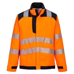 Veste de travail haute visibilité multirisque Modaflame PW3 Orange/noir – Portwest FR722