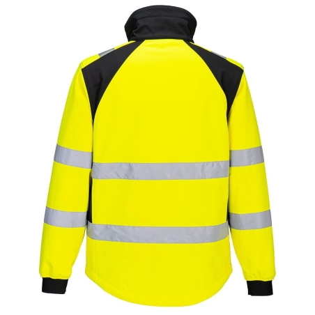 Veste softshell haute visibilité WX2 2 couches Jaune/noir – Portwest CD875