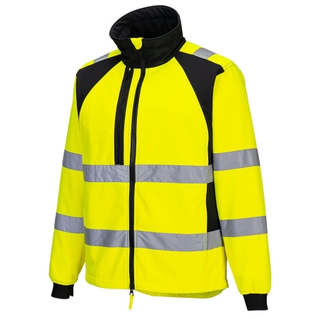 Veste softshell haute visibilité WX2 2 couches Jaune/noir – Portwest CD875