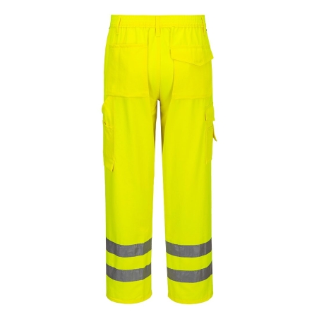 Pantalon combat haute visibilité multipoches classe 1 Jaune – Portwest E046