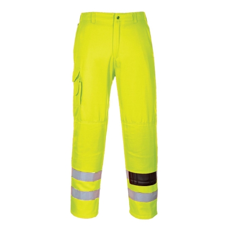 Pantalon combat haute visibilité multipoches classe 1 Jaune – Portwest E046