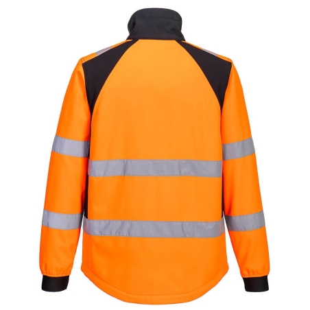 Veste softshell haute visibilité WX2 2 couches Orange/noir – Portwest CD875