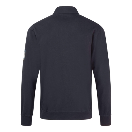 Sweatshirt zippé ignifugé antistatique protection arc électrique Marine – Portwest FR738