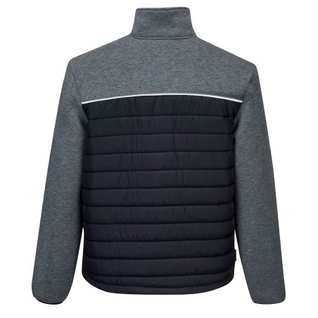 Veste baffle hybride isolation matelassée manches tricotées Gris métal – Portwest DX471