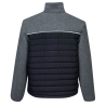 Veste baffle hybride isolation matelassée manches tricotées Gris métal – Portwest DX471