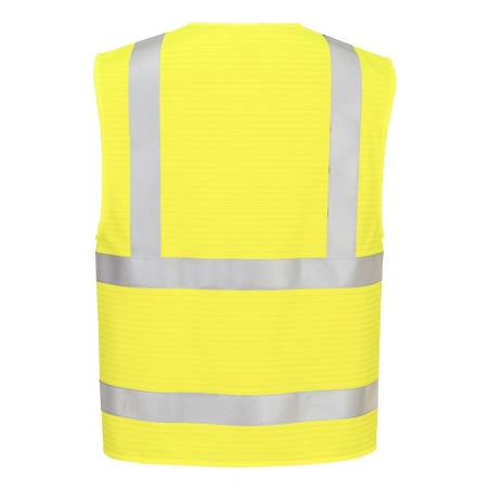 Gilet zippé haute visibilité ignifugé antistatique classe 2 Jaune – Portwest FR615