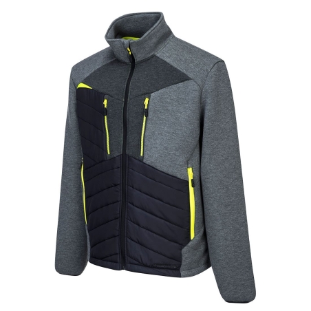 Veste baffle hybride isolation matelassée manches tricotées Gris métal – Portwest DX471