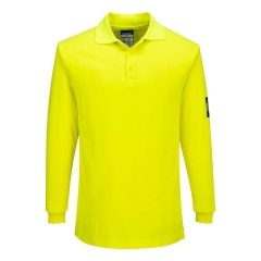 Polo manches longues ignifugé antistatique arc électrique Jaune – Portwest FR805