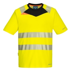 T-shirt haute visibilité manches courtes classe 2 Jaune/noir – Portwest DX413