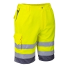 Bermuda de travail haute visibilité poly-coton Jaune/gris – Portwest E043