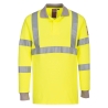 Polo manches longues ignifugé antistatique haute visibilité classe 3 Jaune – Portwest FR77