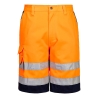 Bermuda de travail haute visibilité poly-coton Orange/marine – Portwest E043