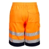 Bermuda de travail haute visibilité poly-coton Orange/marine – Portwest E043