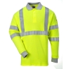 Polo manches longues ignifugé antistatique haute visibilité classe 3 Jaune – Portwest FR77