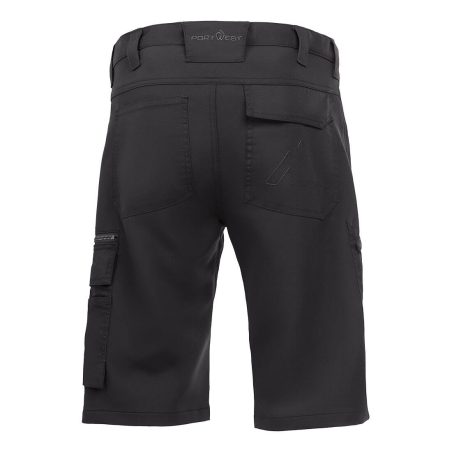 Bermuda de travail stretch 4 directions multipoches Tout noir – Portwest DX420