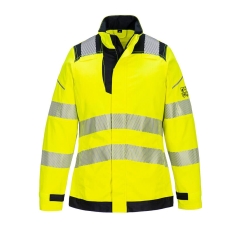 Veste de travail femme multirisque ignifugée haute visibilité Jaune/noir – Portwest FR715